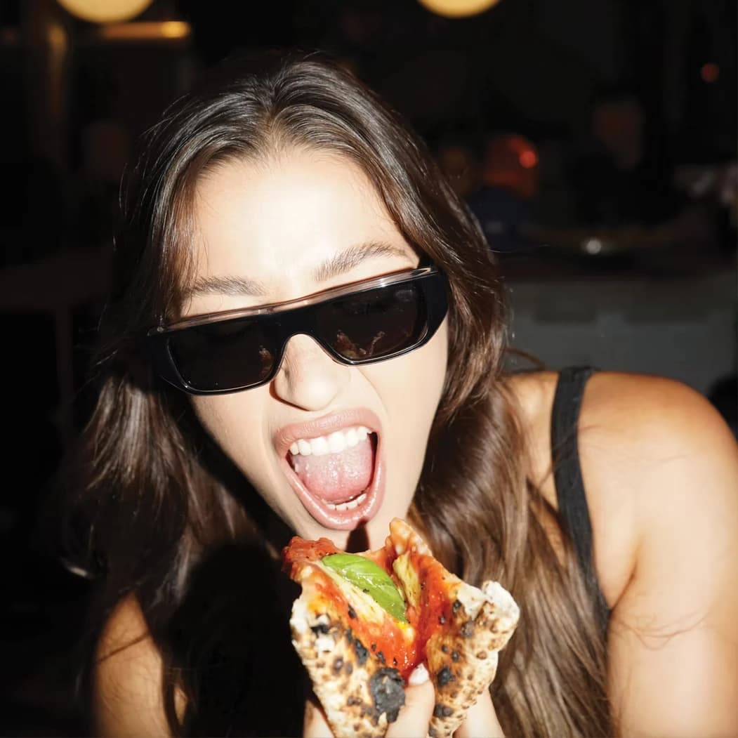 Gourmet pizza with premium toppings